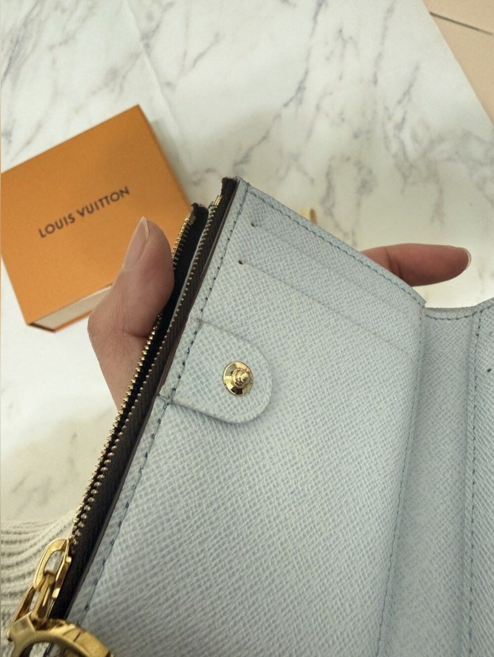 Louis Vuitton Lisa Wallet Mini Wallet Olympe Blue Folding Wallet - Picture 10 of 10